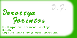 dorottya forintos business card